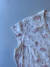 Vintage floral print cotton shirt