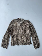 Vintage Y2K leopard print blouse