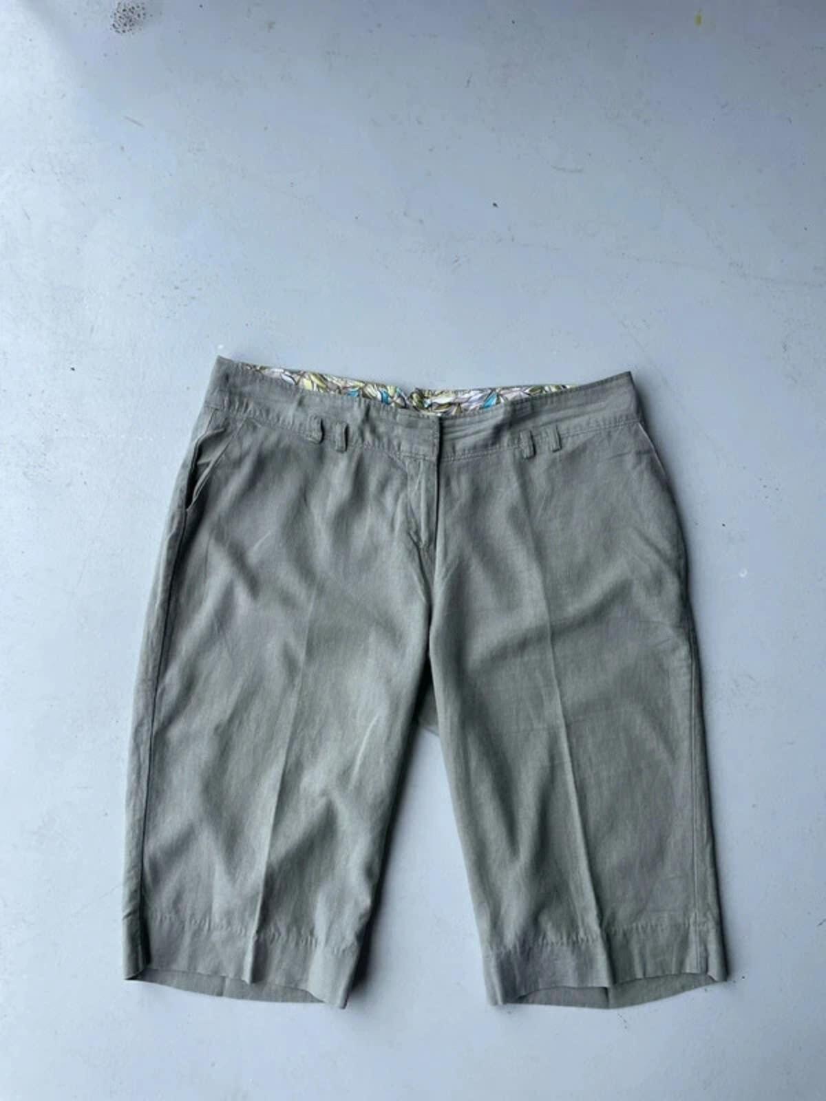 Linen capri shorts