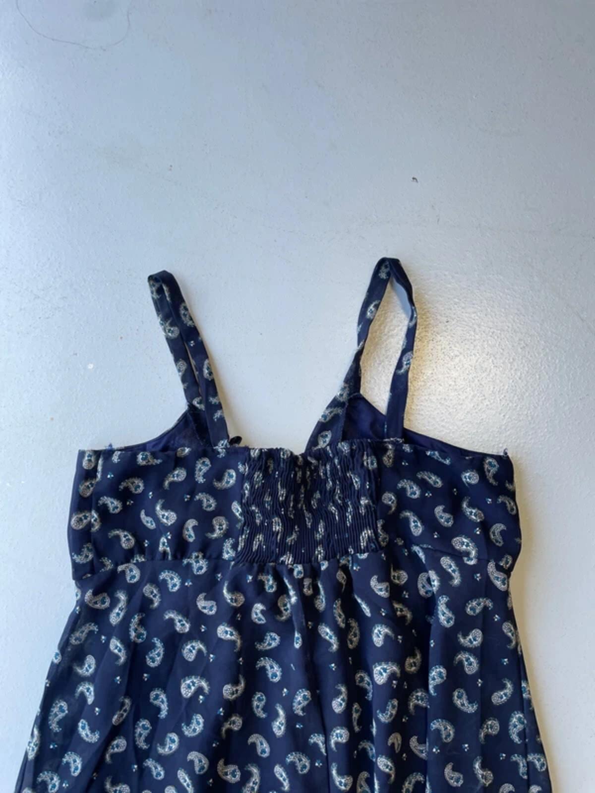 Y2K Peruna navy paisley print maxi dress