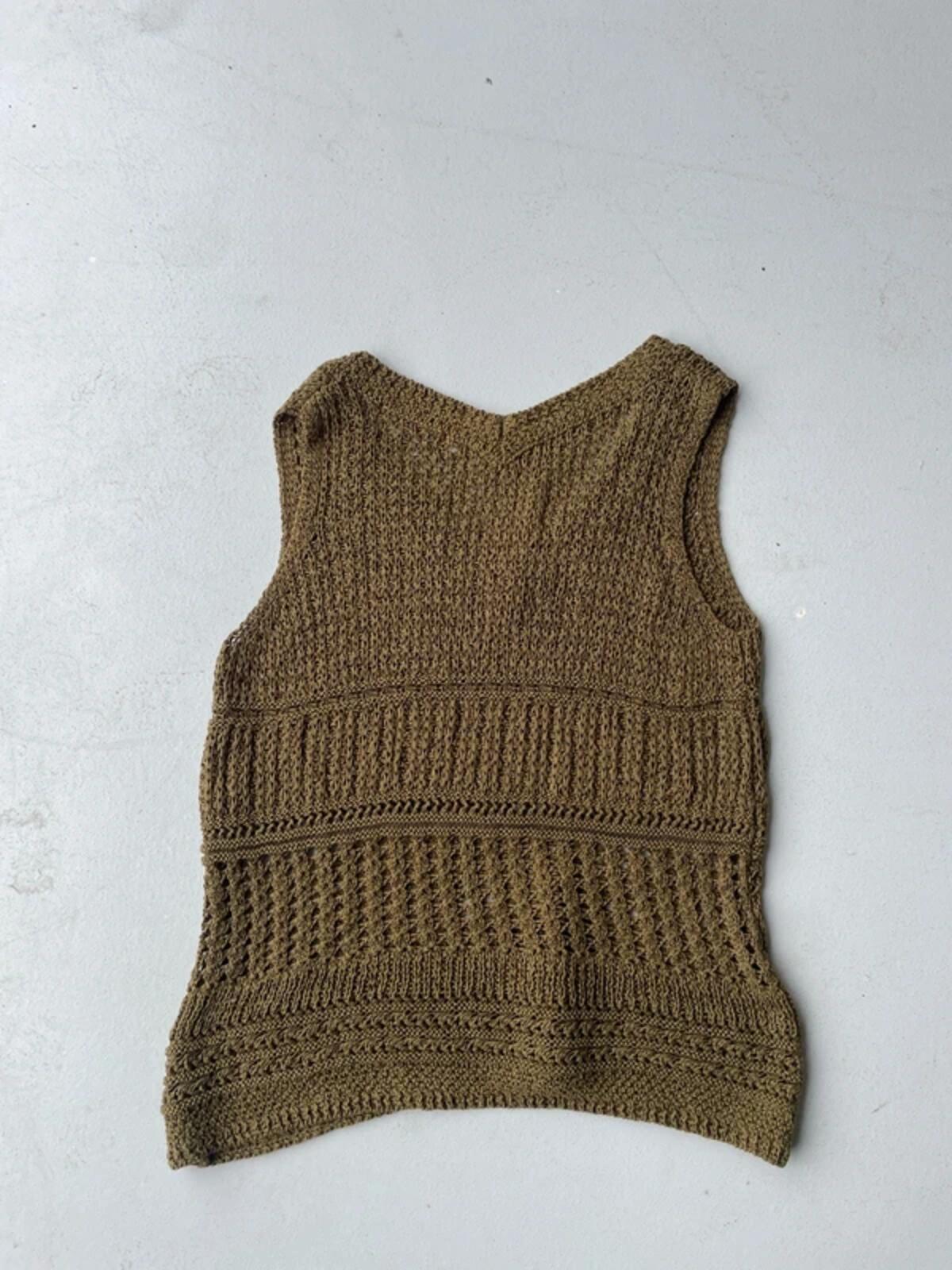 Next khaki crochet cami