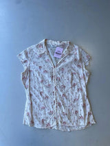 Vintage floral print cotton shirt