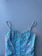 Zara light blue floral bodysuit