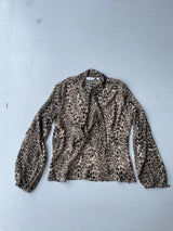 Vintage Y2K leopard print blouse