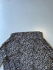 Y2K leopard print cowl neck top