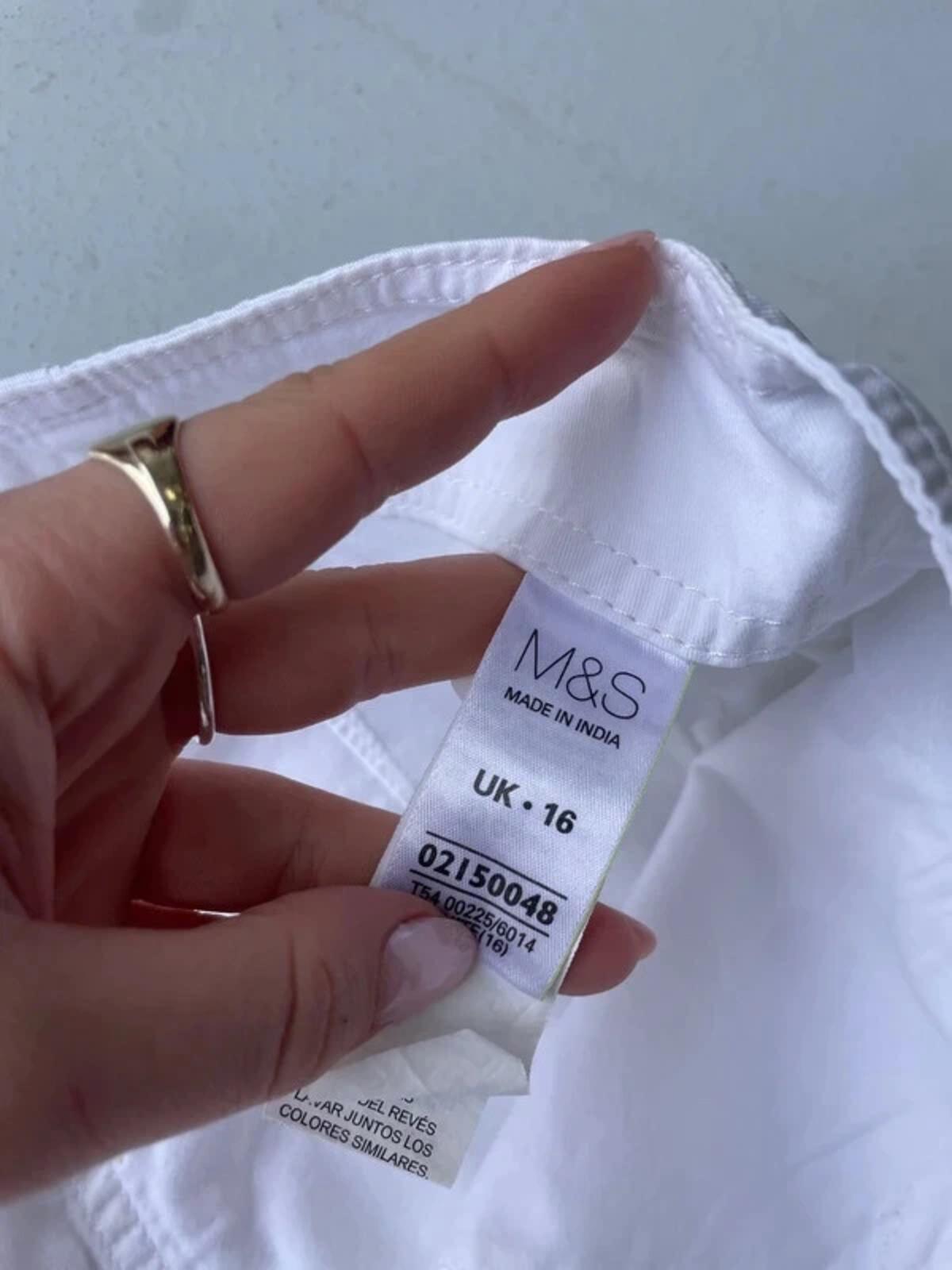 M&S white cargo capris