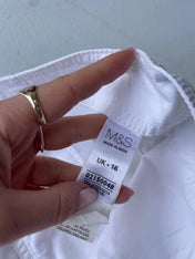 M&S white cargo capris