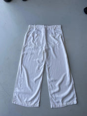 Vintage y2k 00s Soulcal white linen wide leg trousers