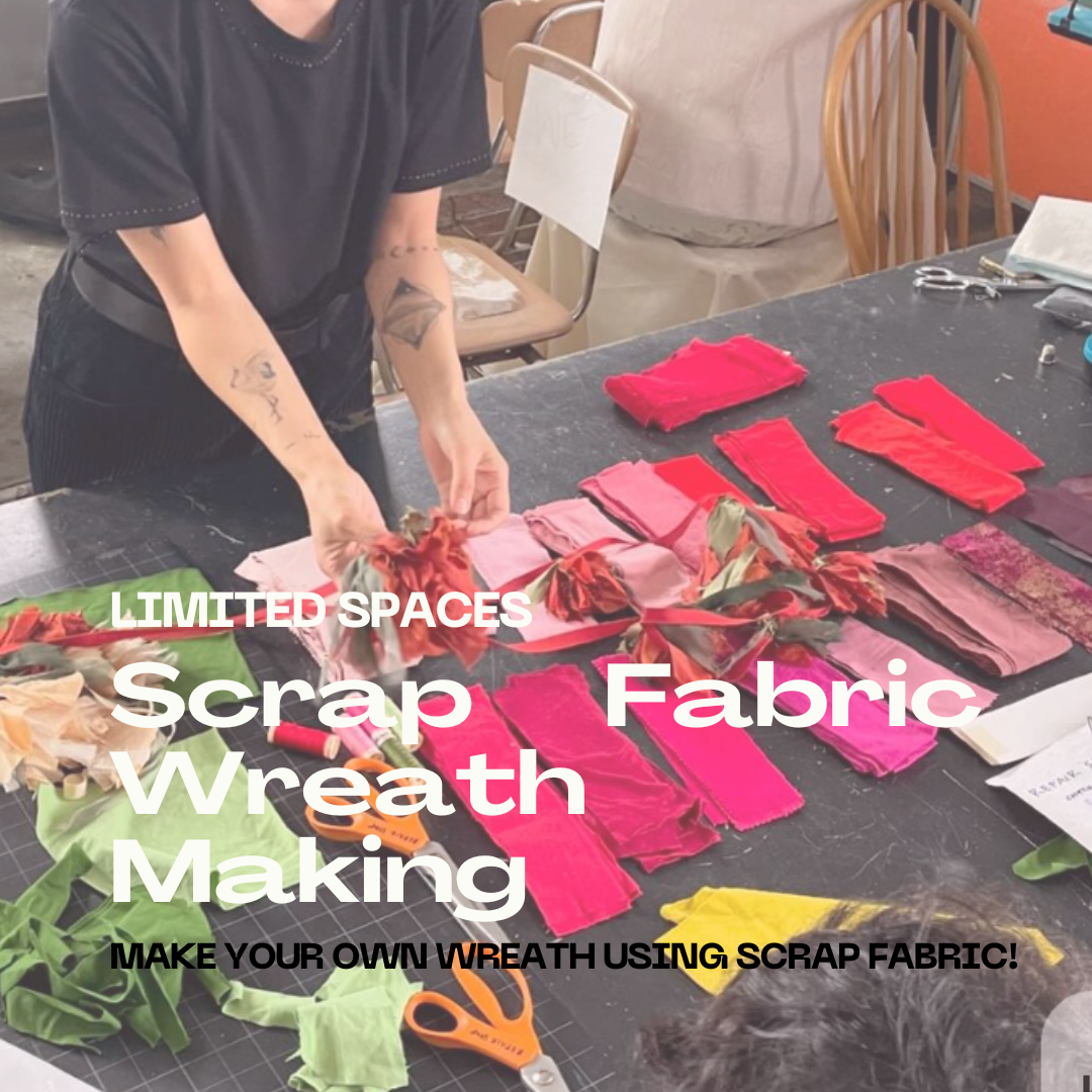 Scrap Fabric Wreath Making
